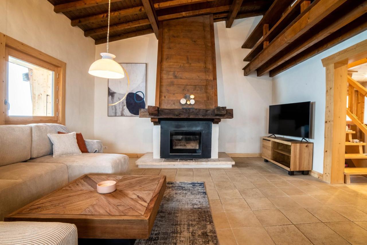 Chalet Vue Mont-Blanc, +4 Chambres, Cheminee Megève Exterior foto